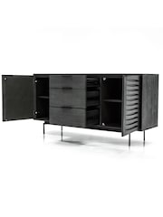 Libra Interiors Black Bronks Acacia Buffet Cabinet - Image 3 of 5