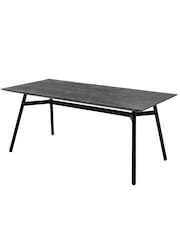 Libra Interiors Black Bronks Acacia Dining Table - Image 2 of 4