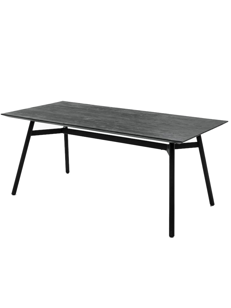Libra Interiors Black Bronks Acacia Dining Table - Image 2 of 4