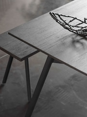 Libra Interiors Black Bronks Acacia Dining Table - Image 4 of 4