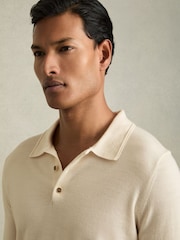 Reiss Snow White Trafford Merino Wool Polo Shirt - Image 4 of 7
