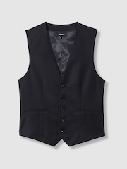 marine - Reiss Aspire Coupe ajustée Wool Costume Gilet - Image 2 of 7