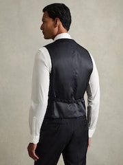 marine - Reiss Aspire Coupe ajustée Wool Costume Gilet - Image 6 of 7