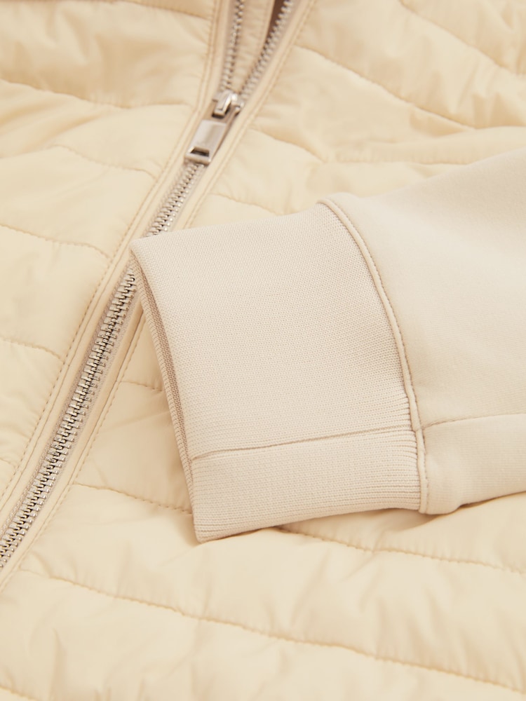 Reiss Freddie Hybrid Quilt and Interlock Jersey Zip-Through Jacket - Bild 6 von 6