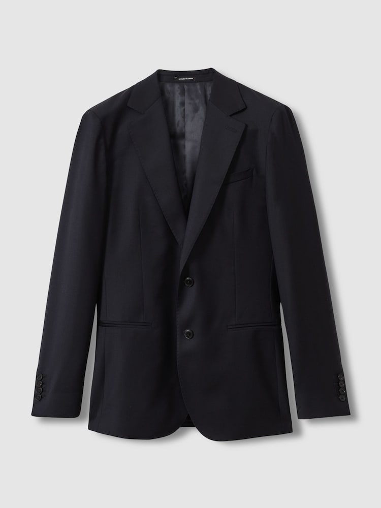 marine - Veste de costume Reiss Aspire coupe slim en laine à simple boutonnage - Image 2 of 11