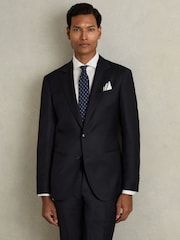marine - Veste de costume Reiss Aspire coupe slim en laine à simple boutonnage - Image 5 of 11