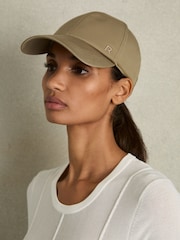 Reiss Khaki Nicole Adjustable Embroidered Logo Baseball Cap - Image 2 of 4