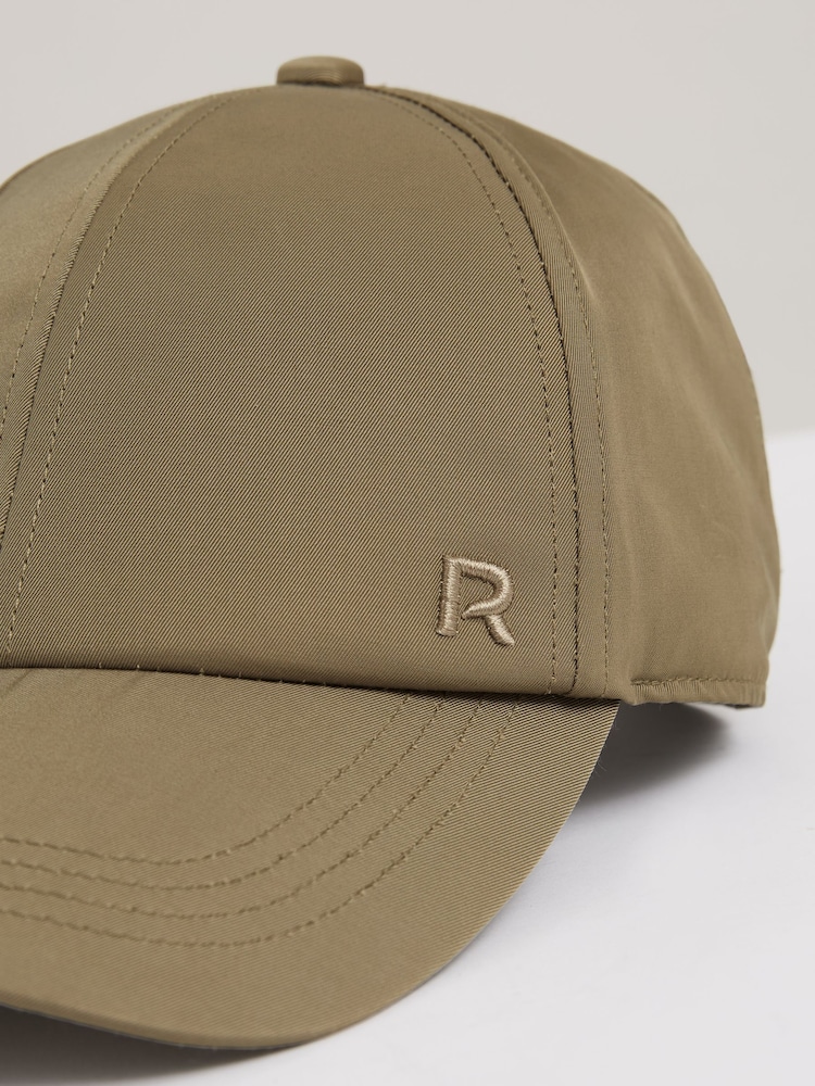 Reiss Khaki Nicole Adjustable Embroidered Logo Baseball Cap - Image 4 of 4