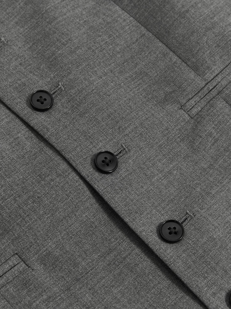 Reiss Grey Aspire Slim-Fit Wool Suit Waistcoat - Image 7 of 7