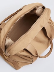 Reiss Blush Phoebe Braided-Handle Soft Weekend Bag - Image 3 of 5