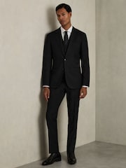 Zwart - Reiss Aspire Slim-Fit Wool Suit Trousers - Image 1 of 7
