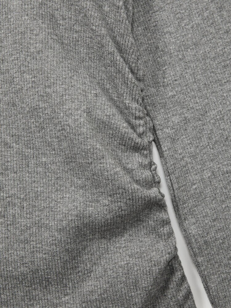 Gris - Reiss Trina Cotton Blend Ruched T-Shirt - Imagen 4 de 4