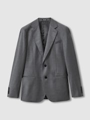 Grijs - Reiss Aspire Slim-Fit Single Breasted Wool Suit Jacket - Image 2 of 11