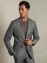 Grijs - Reiss Aspire Slim-Fit Single Breasted Wool Suit Jacket - Image 9 of 11