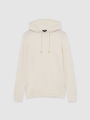 Reiss Snow White Holland Merino Wool Drawstring Hoodie - Image 2 of 6