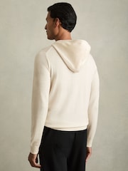 Reiss Snow White Holland Merino Wool Drawstring Hoodie - Image 4 of 6