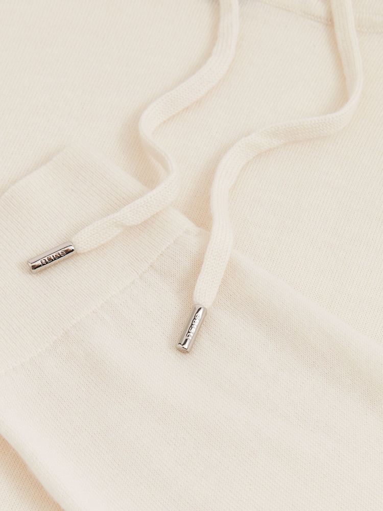 Reiss Snow White Holland Merino Wool Drawstring Hoodie - Image 6 of 6