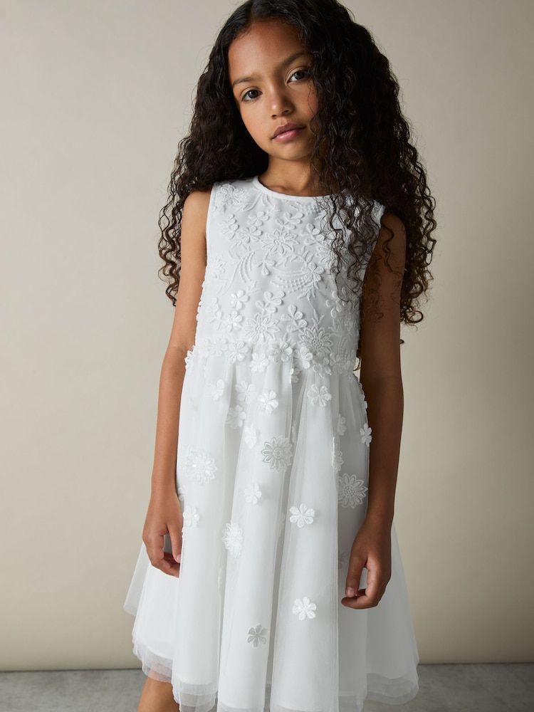 Reiss Clementine Tulle Floral-Embroidered Bridesmaid Dress - Imagen 1 de 4