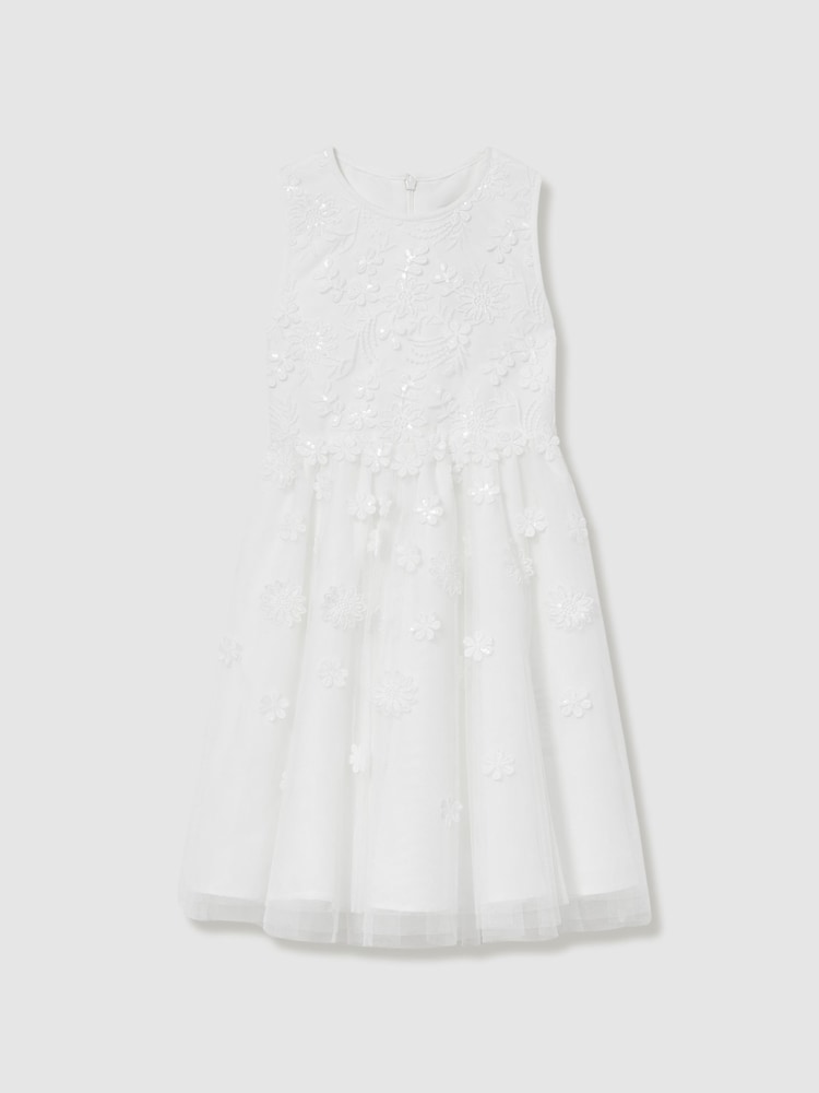 Reiss Clementine Tulle Floral-Embroidered Bridesmaid Dress - Imagen 2 de 4