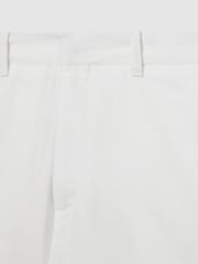 Reiss White Lato Atelier Cotton-Moleskin Cargo Trousers - Image 6 of 6