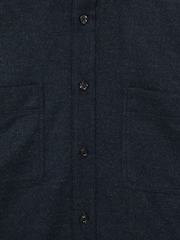 Reiss Navy Crawford Twin-Pocket Button-Through Overshirt - Image 6 of 6