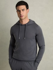 Sudadera con capucha de lana de merino con cordón ajustable Holland de Reiss - Imagen 1 de 6