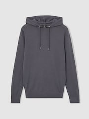 Sudadera con capucha de lana de merino con cordón ajustable Holland de Reiss - Imagen 2 de 6