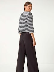 Roman Black Stripe Shimmer Boucle Jacket - Image 2 of 5