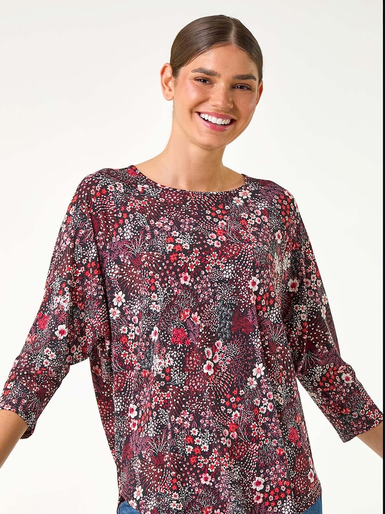 Roman Blusa floral texturizada  Stretch - Imagem 1 de 6