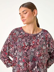 Roman Blusa floral texturizada  Stretch - Imagem 5 de 6