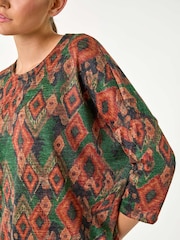 Blusa com estampa abstrata romana - Imagem 5 de 5