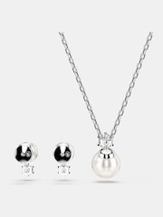 Swarovski Matrix com pérolas de cristal e lapidação redonda banhadas a ródio Jewellery Set - Imagem 6 de 7