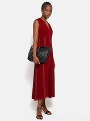 Jigsaw Red Sleeveless Stitched Dress - Image 5 of 8