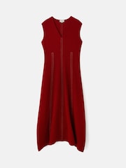 Jigsaw Red Sleeveless Stitched Dress - Image 7 of 8