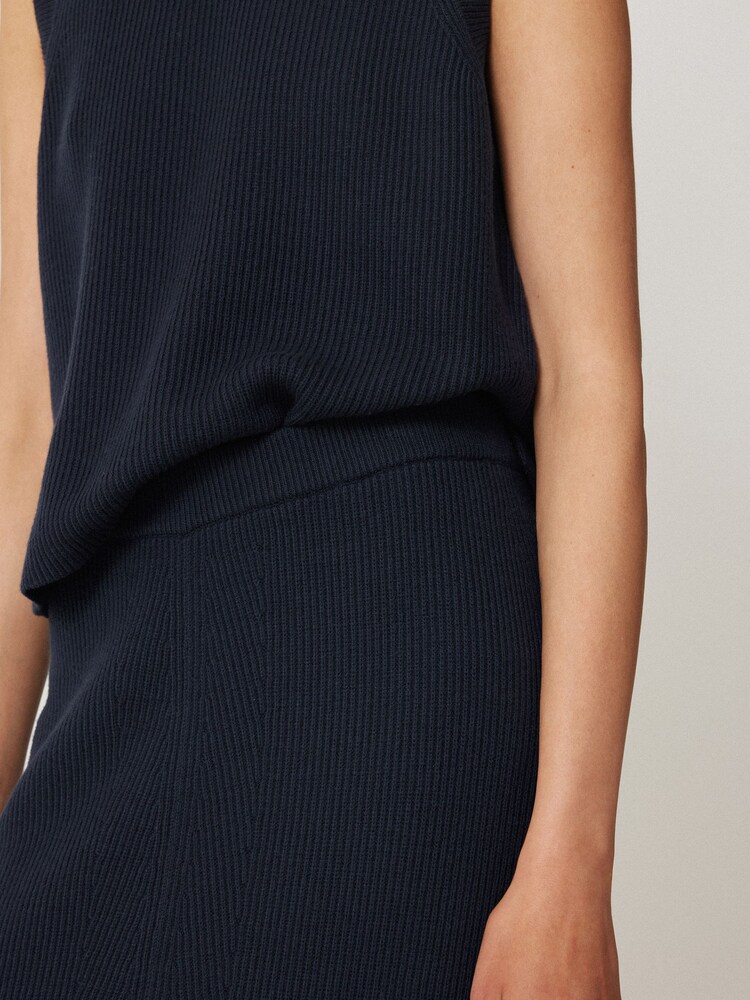 Jigsaw Blue Cotton Blend Knitted Skirt - Image 2 of 6