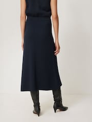 Jigsaw Blue Cotton Blend Knitted Skirt - Image 5 of 6