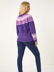 Roman Purple Petite Detail Knit Jumper - Image 3 of 5