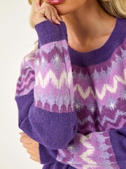 Roman Purple Petite Detail Knit Jumper - Image 5 of 5