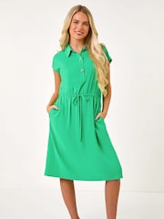 Roman Petite Hemdkleid mit Knopfdetail, Bindeband in der Taillenbindung und Leinenanteil - Bild 2 von 5