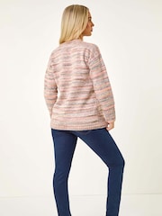 Roman Pink Petite Space Dye Knit Jumper - Image 2 of 5