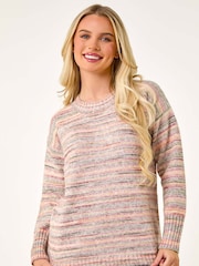 Roman Pink Petite Space Dye Knit Jumper - Image 3 of 5