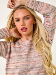 Roman Pink Petite Space Dye Knit Jumper - Image 4 of 5
