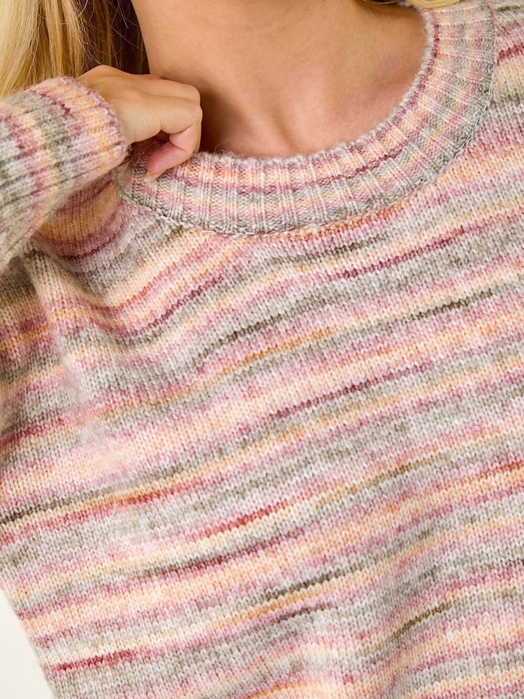 Roman Pink Petite Space Dye Knit Jumper - Image 5 of 5
