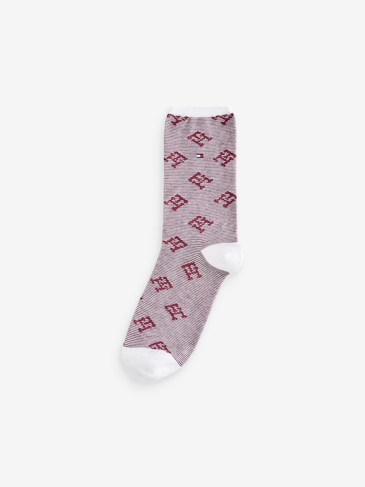 Tommy Hilfiger Womens Red Socks 3 Pack - Image 2 of 4