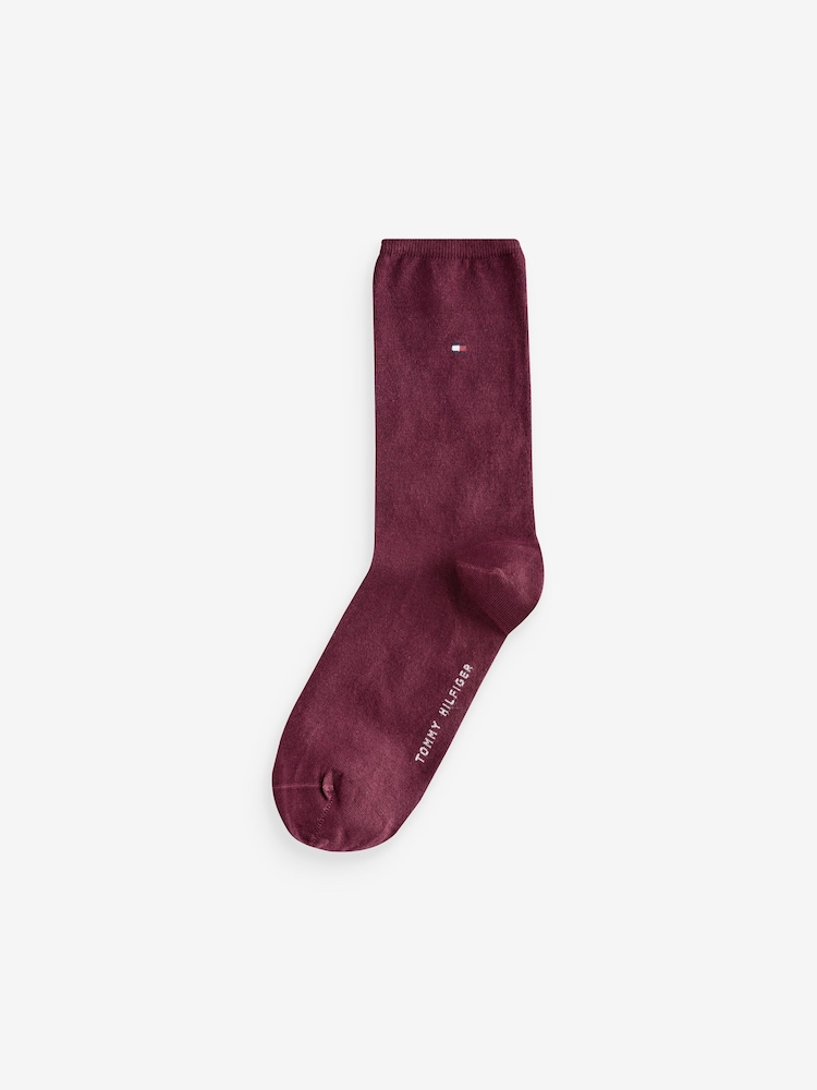 Tommy Hilfiger Womens Red Socks 3 Pack - Image 4 of 4