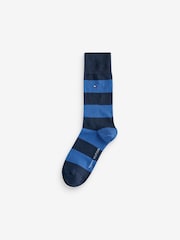 Tommy Hilfiger Blue Tommy Hilfiger Mens Blue Socks 5 Pack - Image 4 of 6