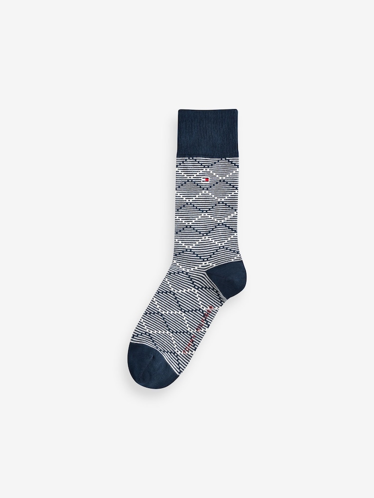 Tommy Hilfiger Mens Blue Socks 2 Pack - Image 2 of 3