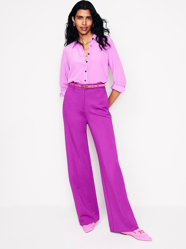 Boden Purple Westbourne Ponte Trousers - Image 1 of 5 Boden Purple Westbourne Ponte Trousers - Image 1 of 5