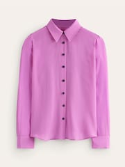 Boden Purple Sienna Silk Shirt - Image 6 of 6