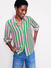 Boden Green Sienna Silk Shirt - Image 3 of 5